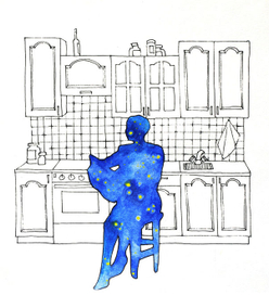 Иллюстрация к сказке С. Кунах "Борщ и Вселенная"