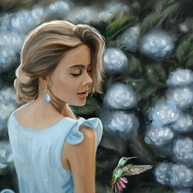 Девушка в саду