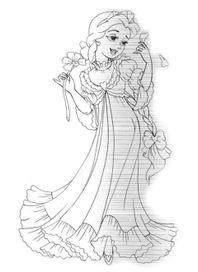 Маленькая принцесса с ромашкой