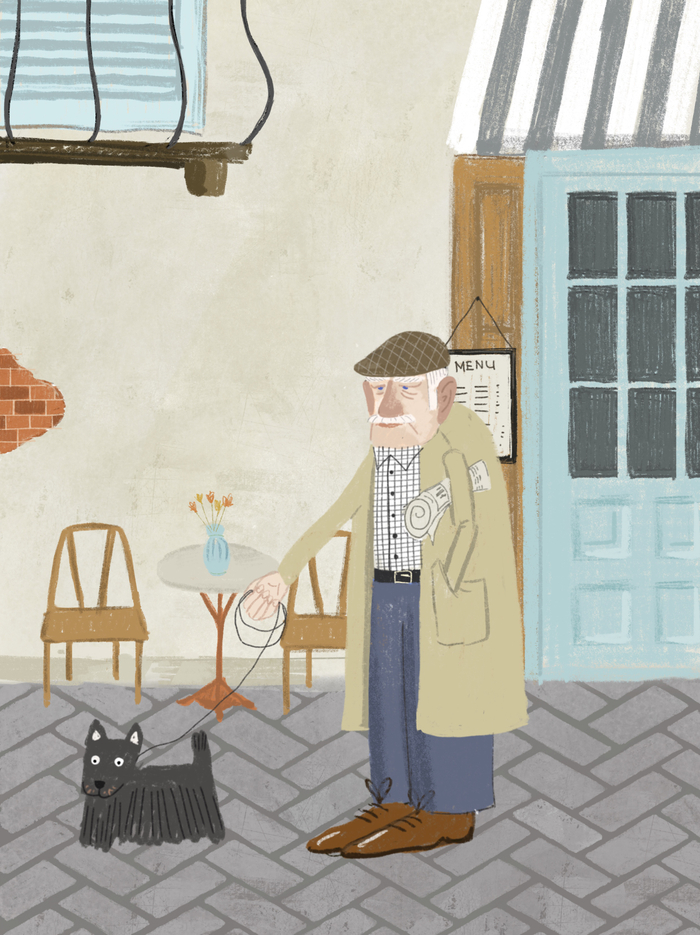 Мужчина с собакой