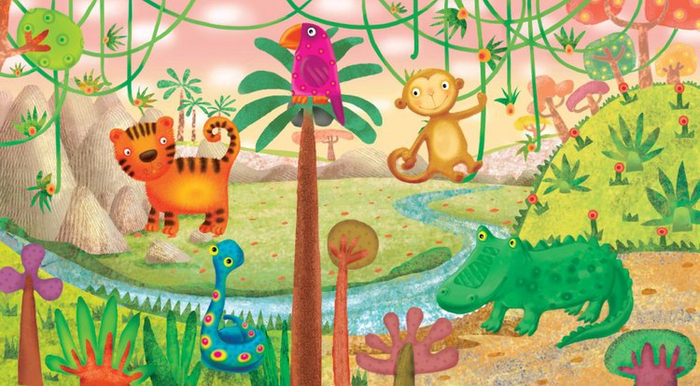 разноцветные джунгли 