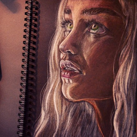 Набросок на чёрной бумаге