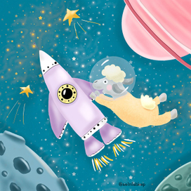 Детский постер Космос