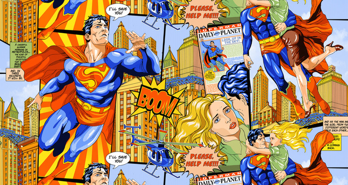 Супергерой. Крок для постельного белья.