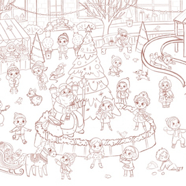 Новогодний виммельбух 