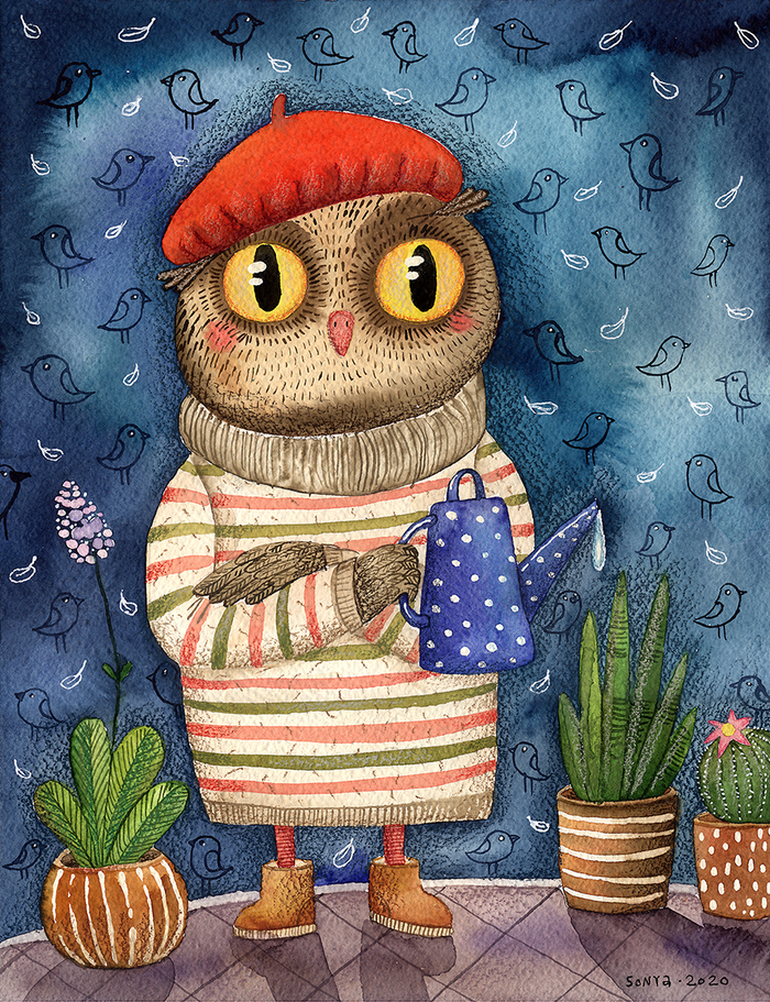  "Сова с лейкой"🦉