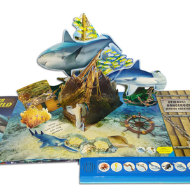 Разворот pop-up книги "В подводном царстве"