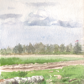 Деревня, вид на Заполе