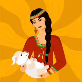 Девушка с ягненком