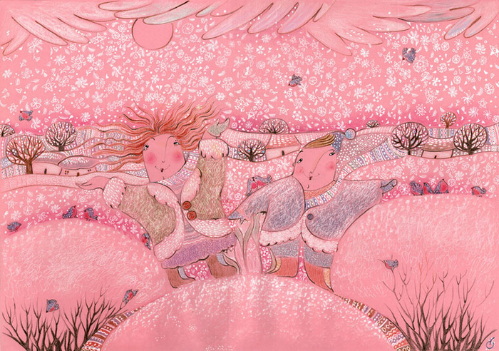 Розовый снег