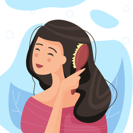 Девушка с расческой