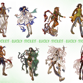 Lucky Ticket characters