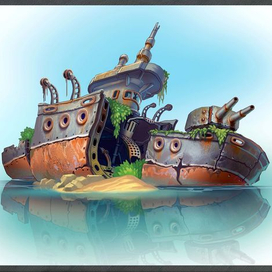 Мультяшная серия - кораблик.