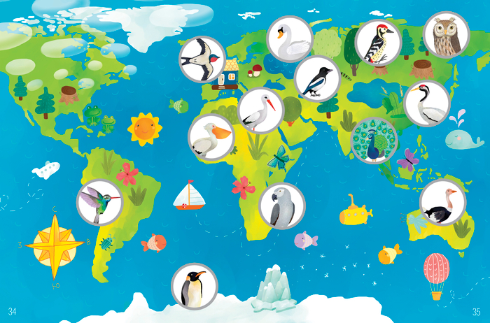 Карта с птицами