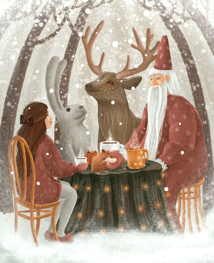 Пикник в снежном шаре