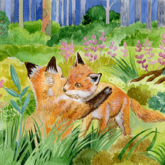 Лисята. Разворот к книге про Волшебный лес