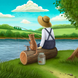 Мальчик и кот