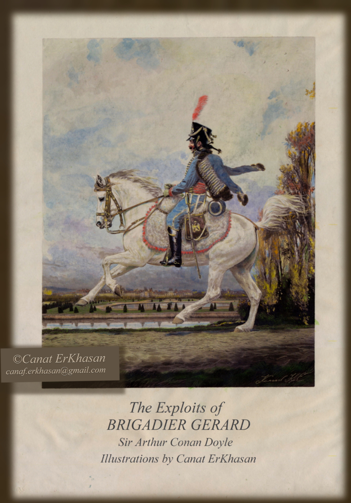 Иллюстрация к книге "Подвиги бригадира Жерара" Артур Конан Дойл.