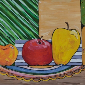 Натюрморт с яблоками