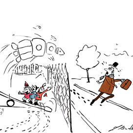 Запуск снежной ракеты