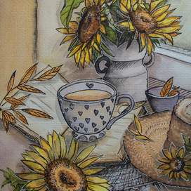 Осенние подсолнухи