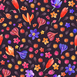 Яркий цветочный принт
