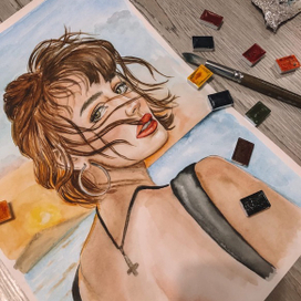 Акварельный портрет 