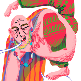 Иллюстрации к комиксу "Вопящая йога"