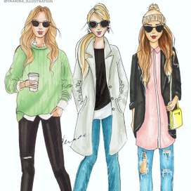 Мода, стиль и фэшн иллюстрация