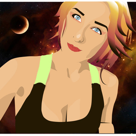 девушка космос