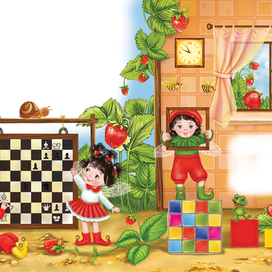 клубника в квадратах или...квадраты в клубнике...