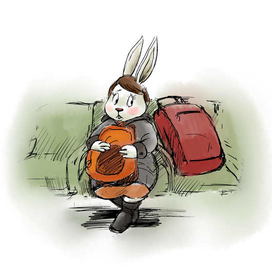 Зайка ждет самолет