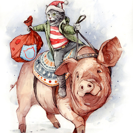 Новогодний свин