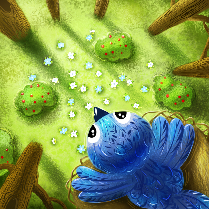 Птенчик в гнезде