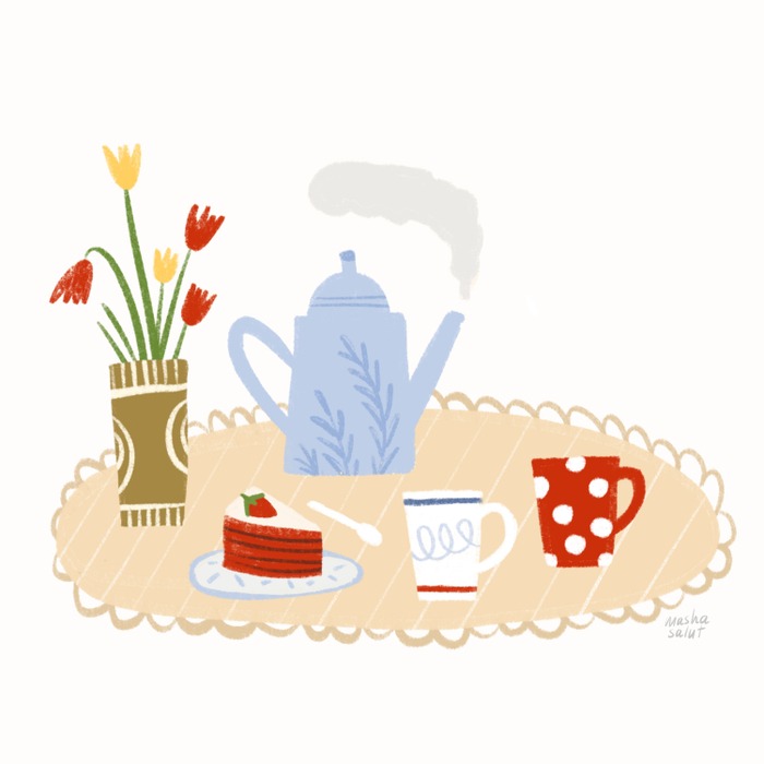 цветы и чай