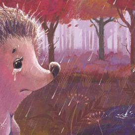 грустный ежик