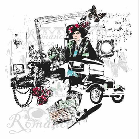 принт ретро