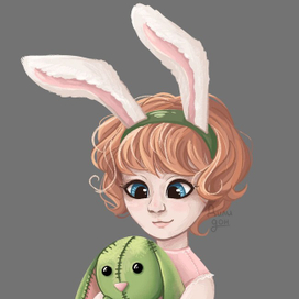 Девочка - зайка.
