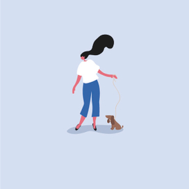 Девушка с собакой