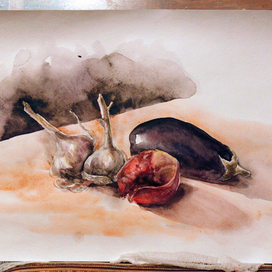 Баклажан и гранат