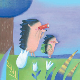 Ёжики путешествуют.