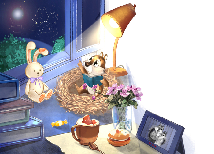 Иллюстрация к книге Анны Илюшиной "Бурундучья поэма"