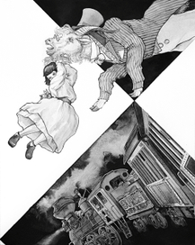 ИЛЛЮСТРАЦИЯ К СКАЗКЕ Л.КЭРРОЛЛА "АЛИСА В ЗАЗЕРКАЛЬЕ"