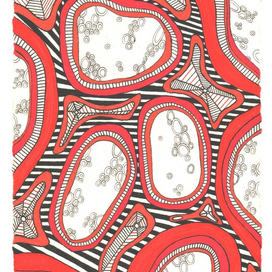 Абстрактный рисунок на бумаге  ручного литья_2