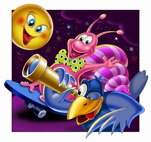 Иллюстрация из серии про Ворону и ея другов