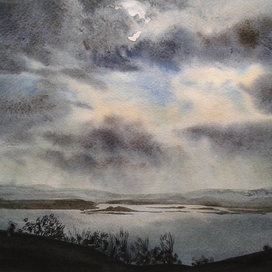 Вид на Амур после дождя