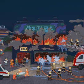 Иллюстрация для детской книжки про транспорт.