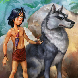 Маугли и Акелла