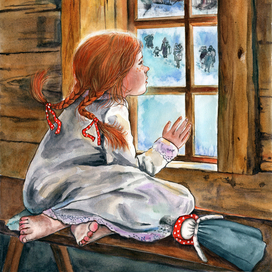 Иллюстрация к повести "Девочка из города"