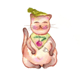 Котейка новогодний